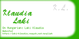 klaudia laki business card